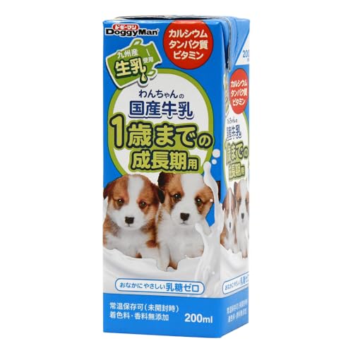 ドギーマン わんちゃんの国産牛乳 1歳までの成長期用 200ミリリットル (x 24) (ケース販売)