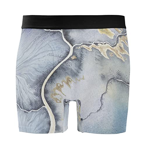 Bóxer para hombre Vnurnrn pack de 2 calzoncillos de algodón elástico con diseño mármol