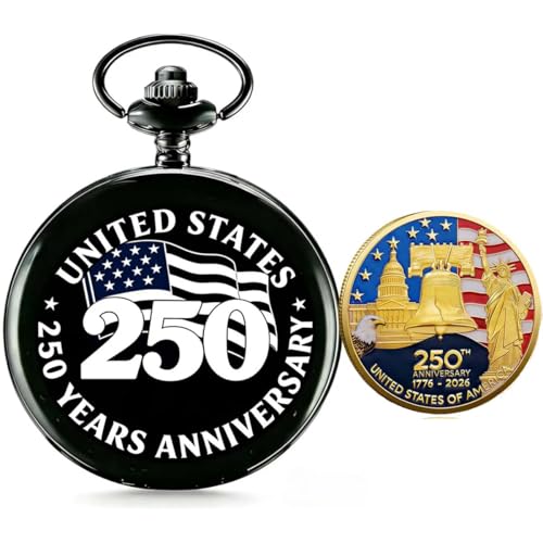 Image of Gifts for Veterans,Pocket Watch for Veterans with Military ChanllengCoin,Best Veterans Day Gifts