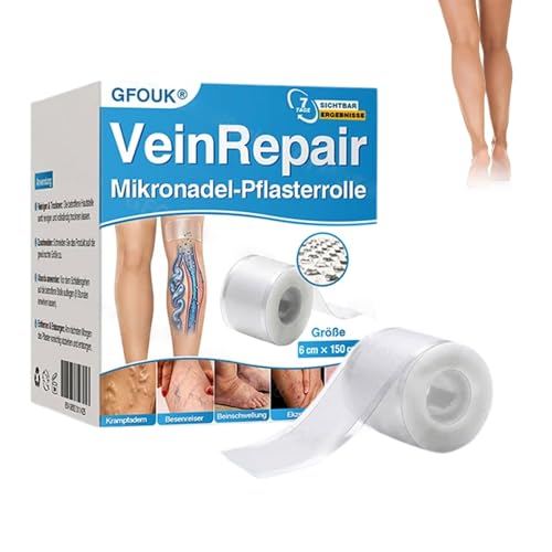 GFOUK Veinrepair Mikronadel-Pflasterrolle GFOUK Vein Repair Patches Professional Vein Heal Pflaster für alle Hauttypen (1 schachtel)