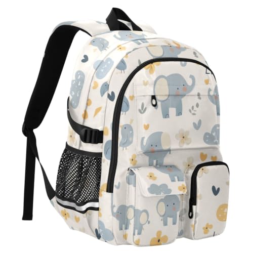 Mochila para laptop de 17.5 pulgadas de elefantes azules para adultos 2