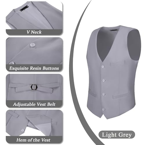 Men's Suits 2 Piece Slim Fit Suit Set Formal Vest Pants Set for Men Casual Business Suits Wedding Prom Tuxedos4