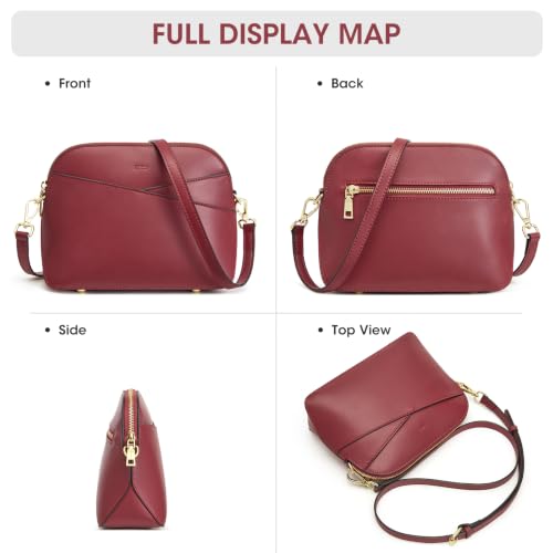 Image of Kattee Small Leather Crossbody Bags for Women, Trendy Purses Handbags Shoulder Bag, Genuine Leather Cross Body Bag for Woman