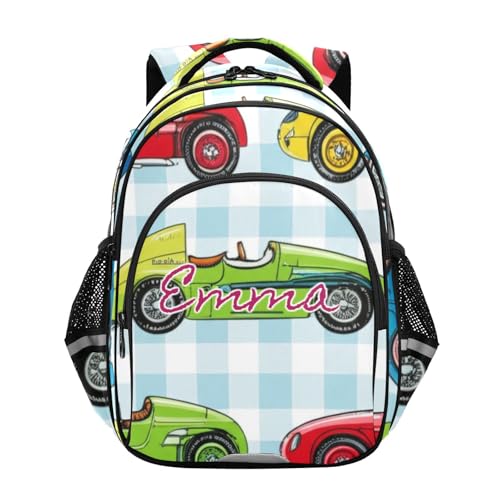 Sac à dos personnalisé à carreaux vintage de 15 pouces pour enfants