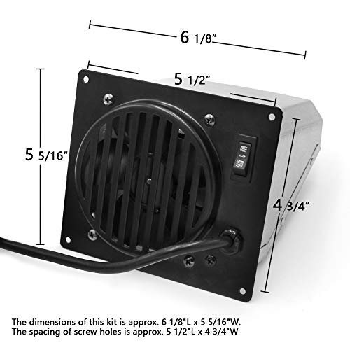 Hongso Replacement Vent-Free Wall Heater Fan, Vent Free Blower Accessory Kit for Mr. Heater, Dyna-Glo, Dyna-Glo 30,000 BTU, Comfort Glow Vent Free Heaters; All Components UL Listed - Thumbnail 2