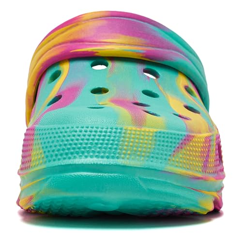 HOBIBEAR Boys Classic Graphic Toddler Garden Clogs Slip on Water Shoes (Iridescent-Size 2 Infant) - Thumbnail 6