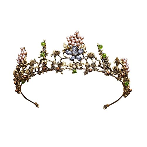 Tiara de boda corona de cristal para novia evita peinados planos con este tocado floral vintage