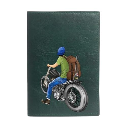Image of The Messy Corner Unisex Vegan Leather Passport Cover | Classy & Stylish Printed Travel Case | (Forest Green, Roadrush)