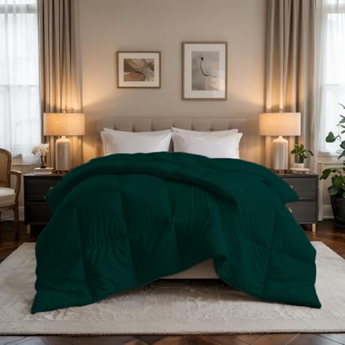 Image of Earthlycozy 300GSM Premium Comforter - Hypoallergenic, Breathable, Reversible, Lightweight, All-Season, AC Friendly and Machine Washable (Teal, Single)