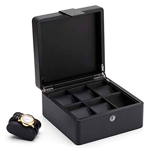 Boîte montre en bois noir chic de stockage pour rangement de luxe