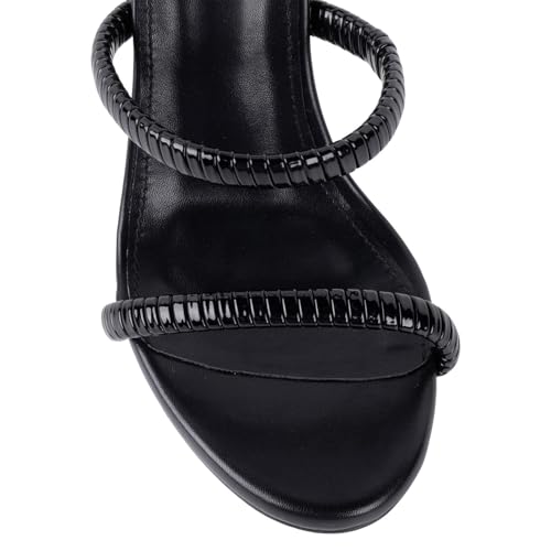 Image of perixir Gold Heels for Women, High Heels with Spiral, 4.17 inch Stiletto Heeled Sandals for Dressy Women, Lace Up Sandals Comfortable Slingback Sandal