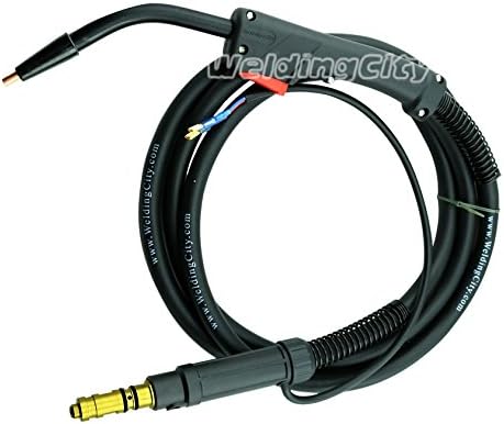 WeldingCity 100-amp 10-ft Flux Cored Gasless MIG Welding Gun Torch Stinger Replacement for Lincoln Magnum 100L (K530-3B Spade Terminals)