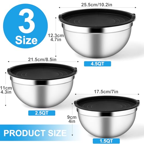 Set de 3 tazones con tapa hermética de acero inoxidable miniatura 2