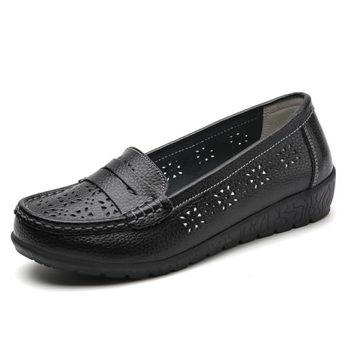 Mocassins orthopédiques pour infirmières et travailleuses en cuir souple