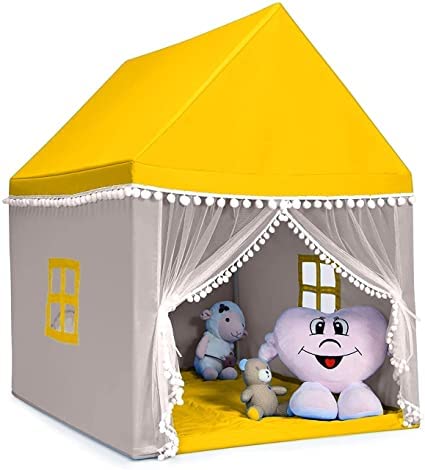 SANGANI Kids Theme Play Theme Tent House for Kids 3-13 Year Old Kids Girls and Boys,Plan Yellow