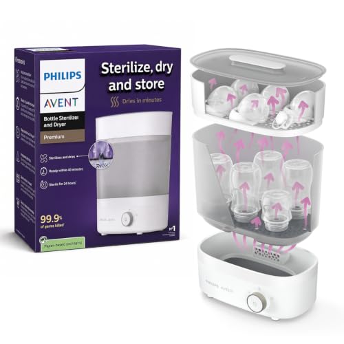 Image of Philips Avent Sterilizer & Dryer for Baby Products | Babies Fall Ill Less in Philips Avent Sterilizer Homes & get 2X Better Germ Protection vs Boiling*| Built-in Dryer | 2 Yr Warranty | SCF293 /00