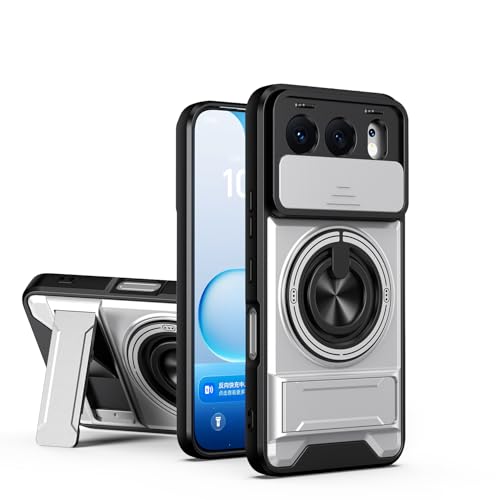 linsuyu Case Compatible with Honor 500 5G, Compatible with Honor 500 5G Magnetic Dual-Stand Phone Case Silver