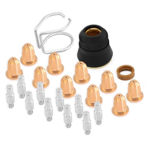 RX WELD 23Pcs Plasma Cutter Torch Set for Chicago Electric 95539 95413 - Consumables For S45 Torch (Tip 0.8mm or 0.031'')