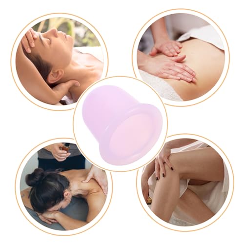 4 tazas de ventosa de silicona para terapia de ventosas, masaje de succión al vacío para alivio del cuello, espalda y cintura, herramienta de ventosas para uso doméstico y relajación muscular miniatura 3