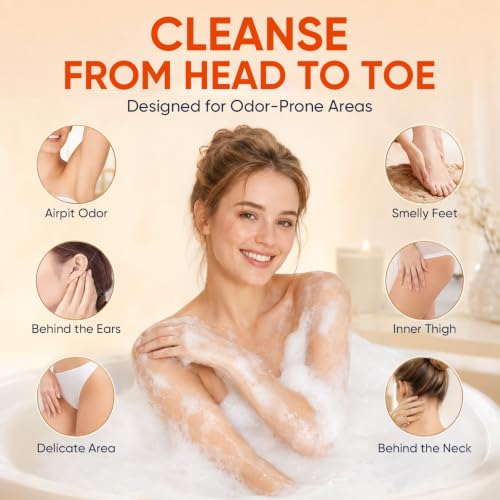 Image of Persimmon Body Wash for Body Odor Control, Natural Deodorant Soap Cleanser | Deep Cleansing Nonenal Body Soap for Old People Smell, Strong Odor Smelly Feet Remove for Men & Women, Family Safe