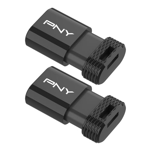 Image of PNY Elite-X Fit Type-C 128GB USB 3.2 Flash Drive - Up to 200MB /s Read, Advanced Performance, Convenient Portable Data Storage, Ultra Compact Fit Design, Type-C Connector, 2-Pack