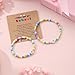 Sistble First Day of School Gifts, Back to School Bracelets Mommy and Me First Day of Kindergarten Pre K Gold Bead Mother Daughter Bracelets Cute Handmade Decor Jewelry