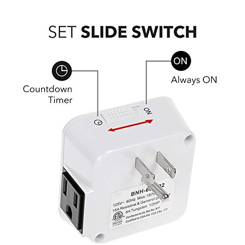 Bn-Link BNH-60/U92 12 Hour Indoor Mechanical Accurate Countdown Timer thumb #2