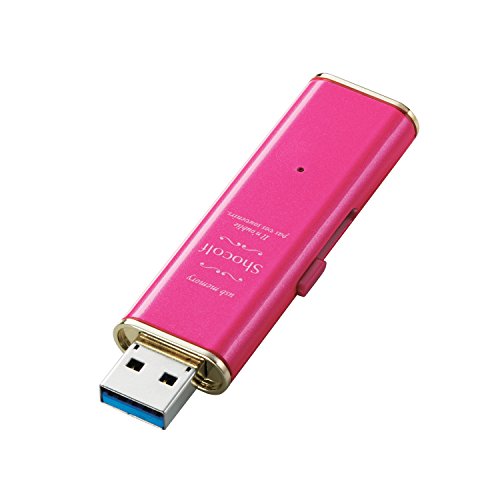 Elecom MF-XWU332GPND USB Memory, USB 3.0 Compatible, Windows 10 Compatible, Mac Compatible, Slide Type, 32 GB, Raspberry Pink