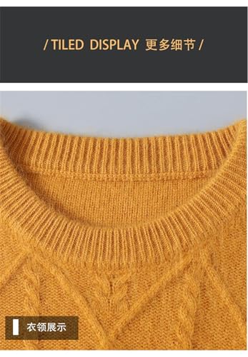 Men Cashmere Sweater Pullover Winter Basis Loose Plus Size Small Grain Casual Knitting Sweater2