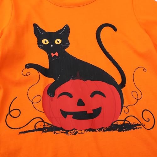 Image of Girl Long Sleeve Shirts Christams Tops Tees Cotton Casual Stripe Crewneck Graphic Jersey Tunic T-Shirts 3 Packs Sets