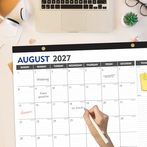 Image of OuMuaMua Large Desk Calendar 2026-2027, 19 Months, 22 inch x 17 inch