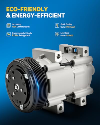 Image of PHILTOP YC2514 Air Conditioner AC Compressor with Clutch for Ford Ranger 2001-2011 2.3L, Mazda B2300 2001-2005, 2007-2009,B4000 2007-2009, 2006 4.0L