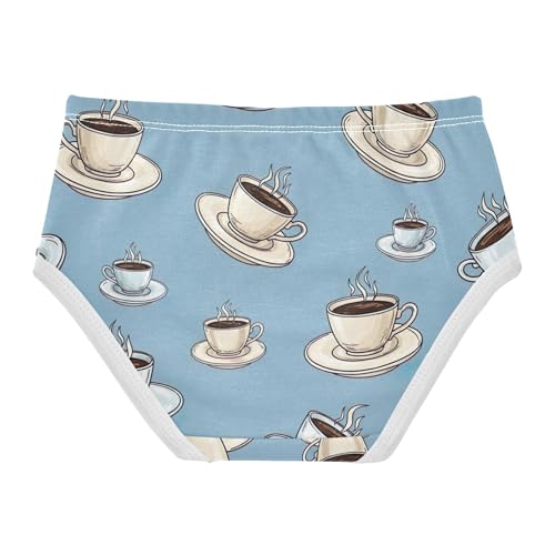 Personalized Girls Underwear Toddler 2t Cotton Panties for Girl White Coffee Cups Saucers Blue Undies Kids Briefs2
