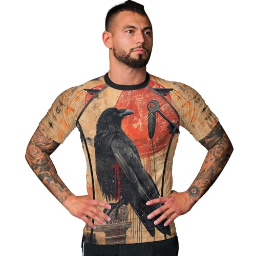 BJJ Rash Guard, Ultra Soft Compression Shirt, Rash Guard Men Jiu Jitsu Short Sleeve, Breathable Fabric3