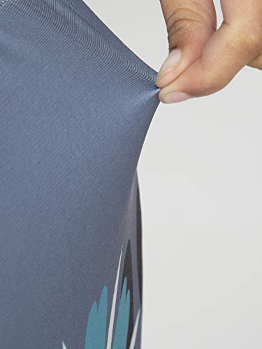 Image of Cortina Printed Water Can Cover | Dispenser Bottle Protector | Polyester Material | Elastic Closure | Environmental Friendly | Digitally Printed | 45cm x 42cm x 43cm | 20 Lts | 2Pc | Blue & Grey