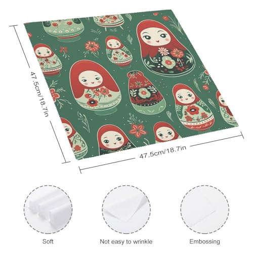 Servilletas de tela estampadas para mesa, 2 unidades miniatura 2