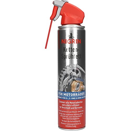 NIGRIN Ketten-Sprühfett 6 x 400 ml vollsynthetisch schützt vor Verschleiß minimiert Leistungsverluste
