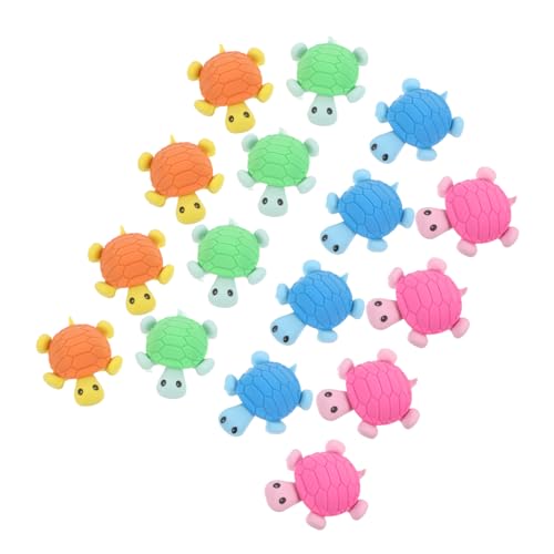 SHOWERORO 36個ミニカメ形消し 学校用動物型文房具 かわいいアニマル消し 学習用 お絵かき パーティー 教室向け