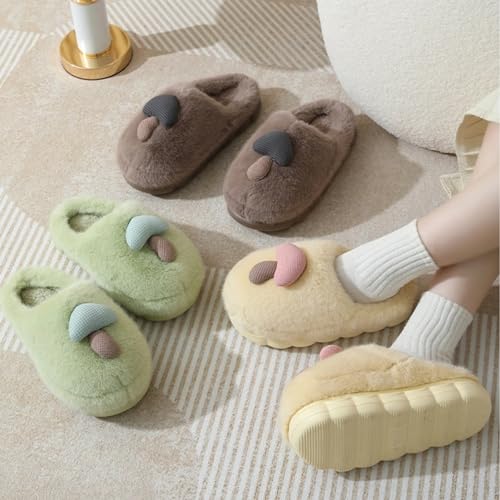 Mushroom Slippers for Women & Men House Shoes Cozy Winter Warm Indoor Couple Fuzzy Non Slip Home Bedroom Lightweight Thick Sole Soft Ladies3
