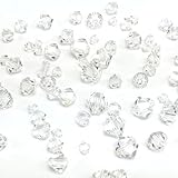 72 pcs Austrian Crystal Austria 5328 Xilion Bicone Beads Mixed Sizes in 3mm 4mm 5mm 6mm Clear Crystal (001) DIY Deco Bling Jewelry Making Bling gem Stones Necklace Bracelet
