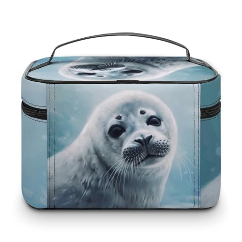 Foldable Travel Luggage Bag for Men And Women, Dry And Wet Separation Portable Travel Luggage Bag, Harp Seal Painting Wallpaper Printed Waterproof Sports Luggage Bag, Fitness Bag3