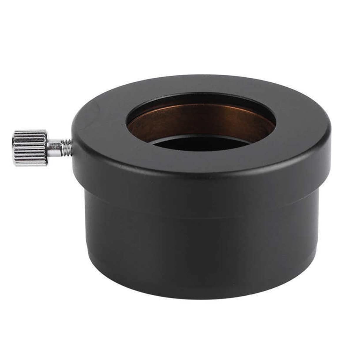 Adaptateur télescope en métal noir de 2 pouces à 1,25 pouces finition haut de gamme
