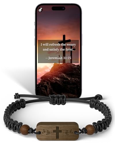 Verhand Daily Bible Verse Bracelet | Adjustable Christian Bracelet for Daily Personal Inspiration | Easter Basket Stuffers |Jesus Faith Wristband | Inspirational Christian Presents for Adults