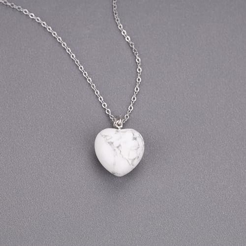 Pendentif cœur en pierre COAI collier artisanal luxe - 5