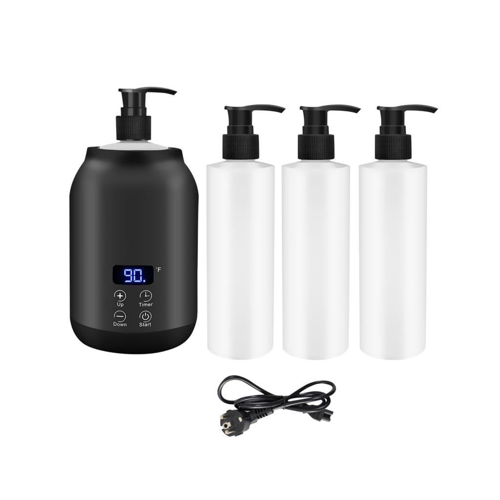 SHOPORA® Single Bottle Oil Heater Lightweight Electric Lotion Bottle Warmer Dispenser Black | Massage | Massage Oils & Lotions-image-3