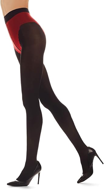 Womens Cheeky Scalloped Heart 60 Denier Opaque Tight