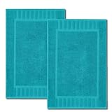 White Classic Luxury Bath Mat Floor Towel Set - Absorbent Cotton Hotel Spa Shower/Bathtub Mats [Not...