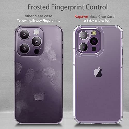 Image of KAPAVER Ice Crystal Series Clear Case Cover with Edge to Edge Tempered Glass Compatible with iPhone 14 Pro Max (Clear)