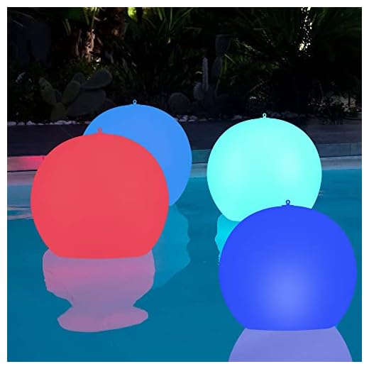 Blibly Solar Floating Pool Lights, 2 Pack 14 inch Solar Powered Waterproof Color Changing Inflatable Swimming LED Glow Ball Light.