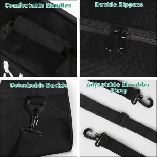 Custom Name Duffle Bag for Women Men, Cheer Bag Sport Gym Dance Bag, Customized Duffel Bag for Travel Weekender Gymnastics, Black4